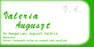 valeria auguszt business card
